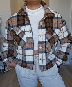 Plaid Cropped Jacket