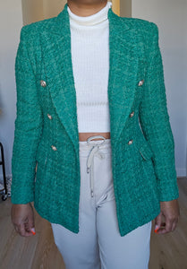 Green Tweed Blazer