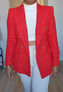 Red Tweed Blazer