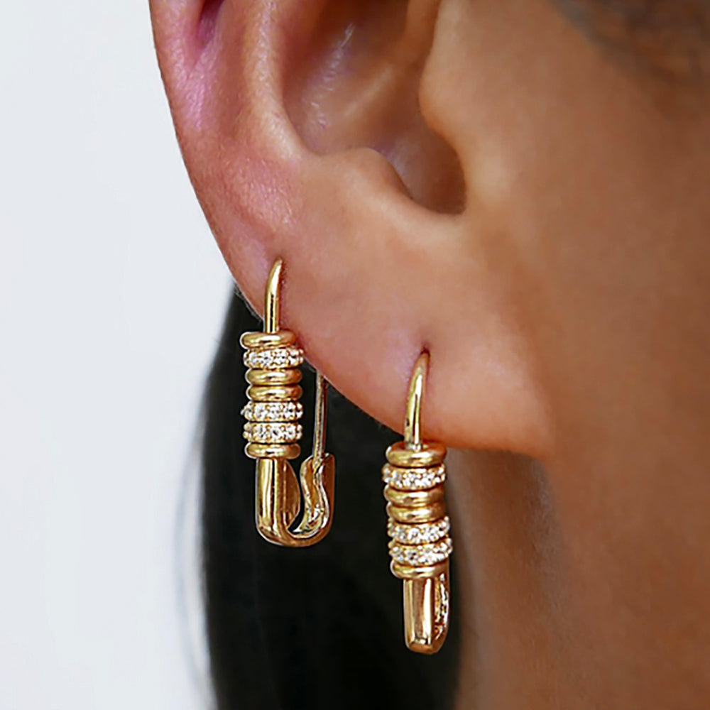 SAFETY PIN EARRINGS - SILVER – FALA Jewelry