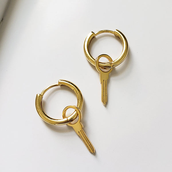 Hoop earring with on sale key