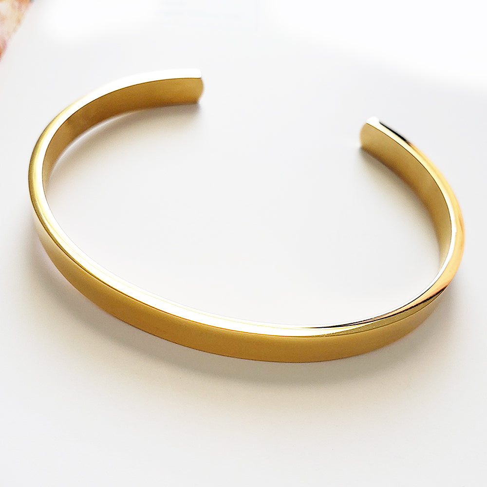 18k Gold Layered Twisted Bangle Featuring Two Solid Balls On Top Whole –  Bella Joias Miami
